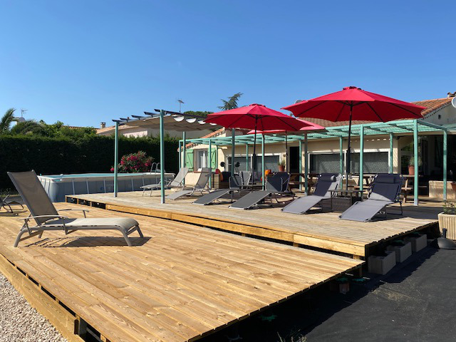 Back of House, Deck, and Pool - Rear View